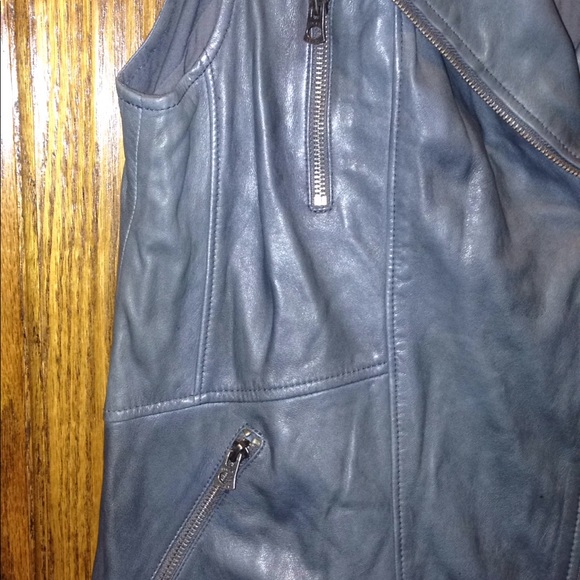 Lucky brand leather moto vest - Picture 3 of 4
